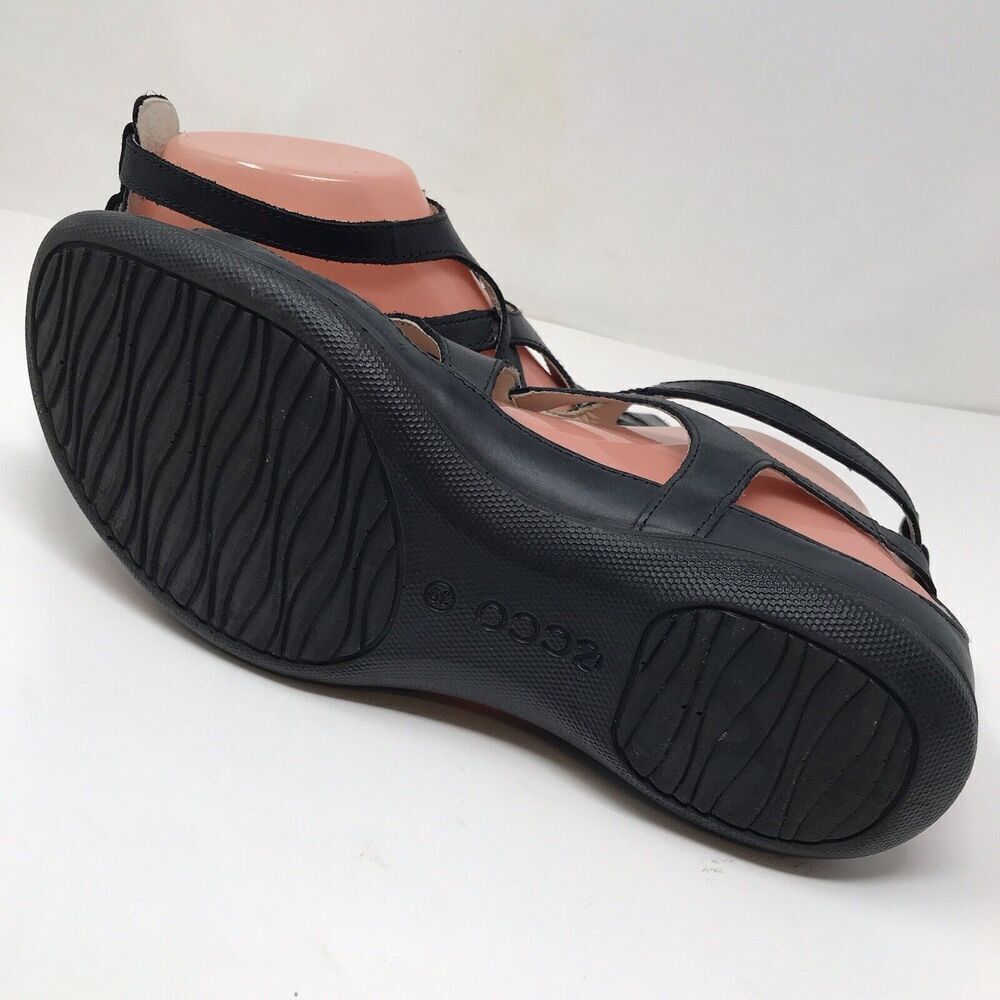 Ecco Black Gladiator Sandals - Picture 10 of 14